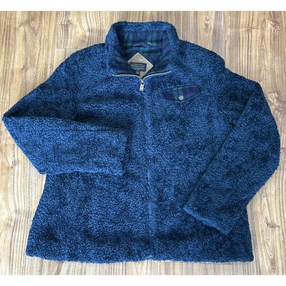 Pendleton Jacket Womens Size Large Blue Sherpa Fleece Coat - Picture 1 of 6